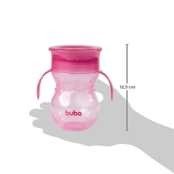 Copo 360º com Alça – Rosa Buba