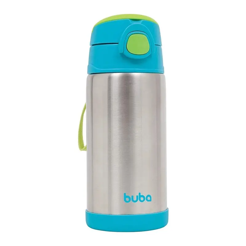 Copo Térmico Parede Dupla Com Canudo 400ml Buba