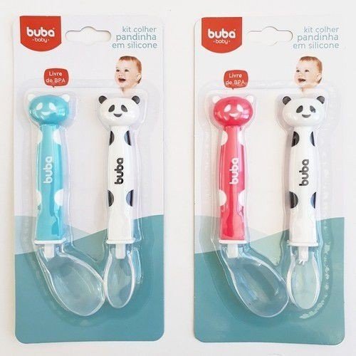 Kit Colher Pandinha Silicone Buba